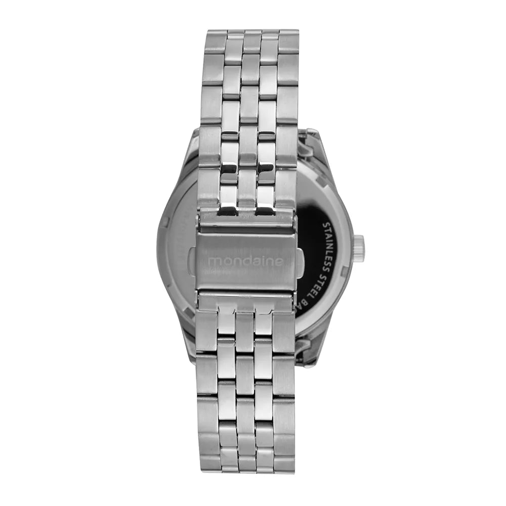 Relógio Mondaine Masculino Mostrador Texturizado Degradê Prata - 32763G0MVNE2
