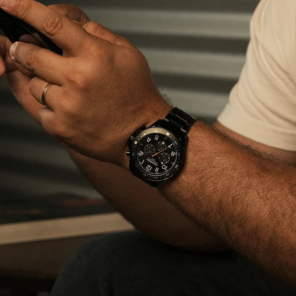Relógio Mondaine Masculino Cronógrafo Aço Preto – Ref. 32895GPMVPE3