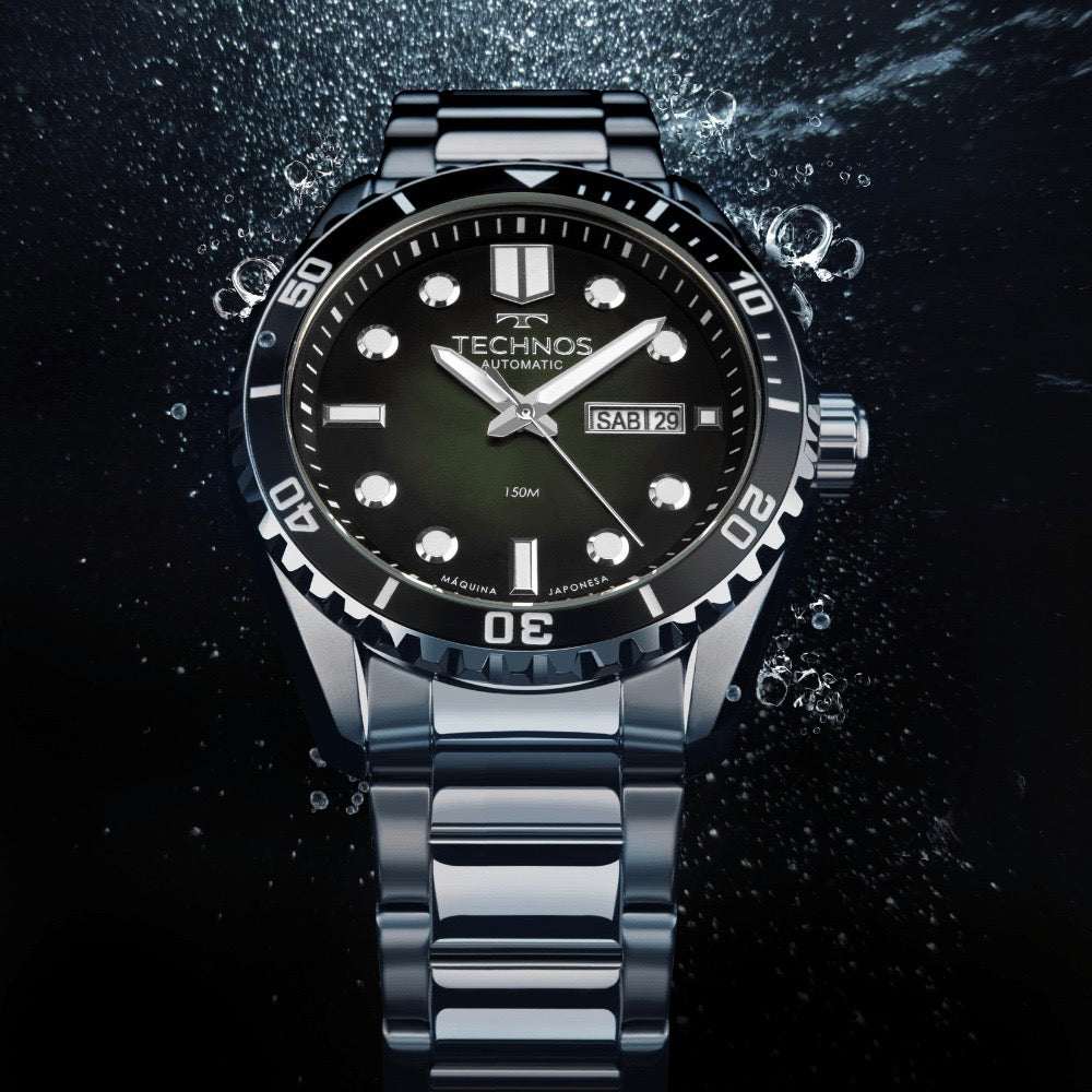 Relógio Technos Masculino Automático Prata - 8205OX/1V