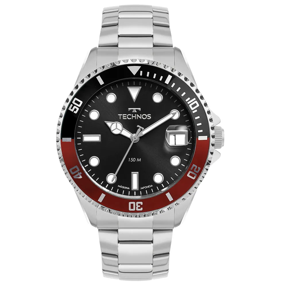 Relógio Technos Casual | Coleção Acqua: O Diver Submerso Bordô - Referência: 2415EF/1P
