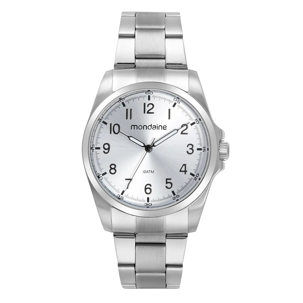 Relógio Mondaine Masculino Casual Prata – Ref. 99407G0MVNE2