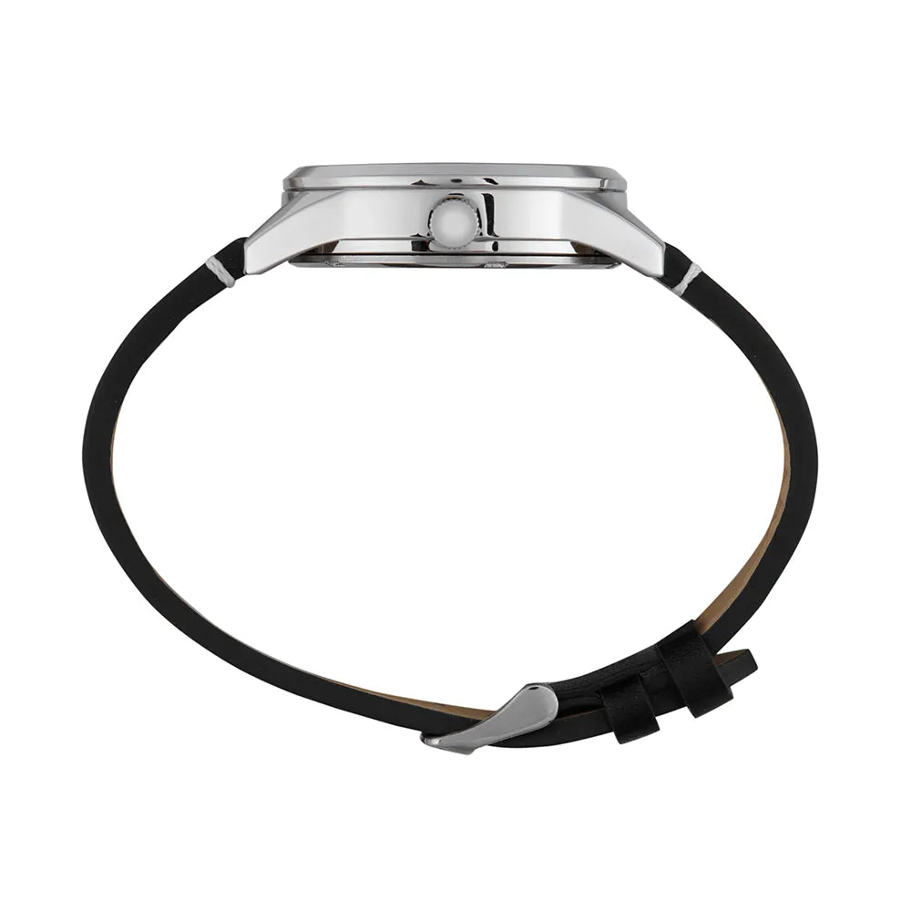 Relógio Mondaine Masculino Couro Visor Texturizado Prata - Referência: 32763G0MVNH1