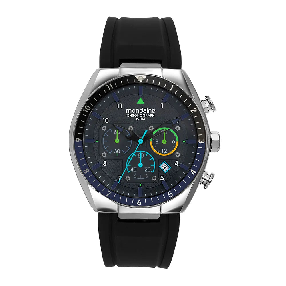 Relógio Mondaine Masculino Esportivo Preto Cronógrafo Referência: 32857G0MVNI1