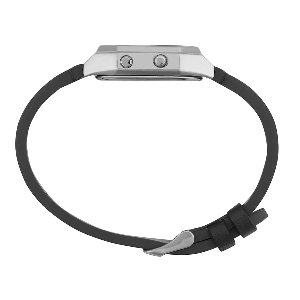 Relógio Mondaine Masculino Quadrado Prata Anadigi – Couro - Ref: 32900G0MVNO3