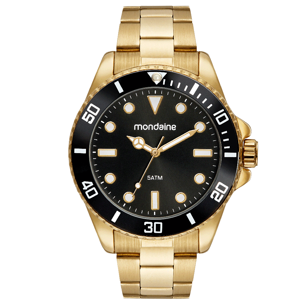 Relógio Mondaine Masculino Dourado – Linha Street - Referência: 32549GPMVDE2