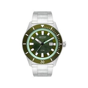 Relógio Orient Masculino SolarTech Mostrador e Bisel Verde - MBSS1499E1SX