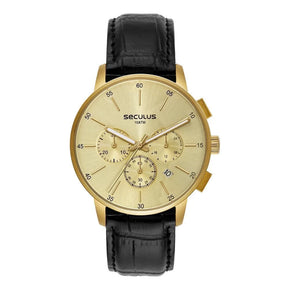 Relógio Seculus Masculino Cronógrafo Dourado - Referência: 44258GPSVDC2