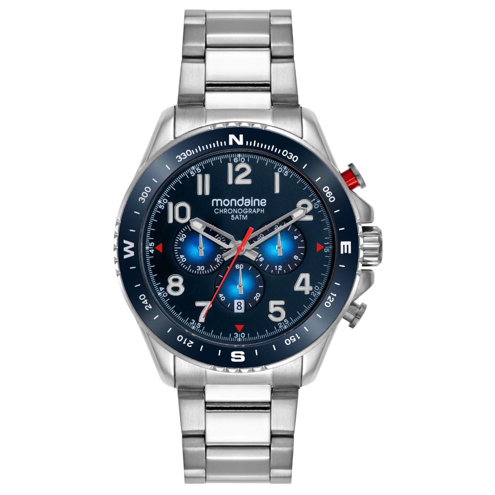 Relógio Mondaine Cronógrafo – Prata Referência: 32895G0MVNE2