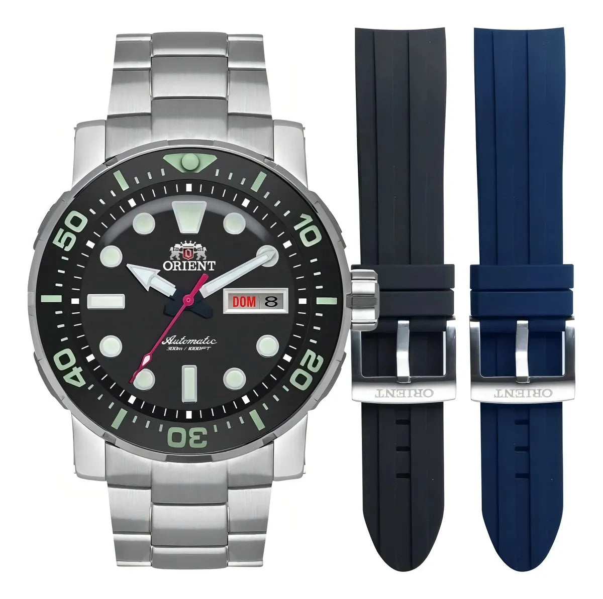 Relogio Orient Poseidon Automático Preto/Azul Driver - NH3SS003D1SX