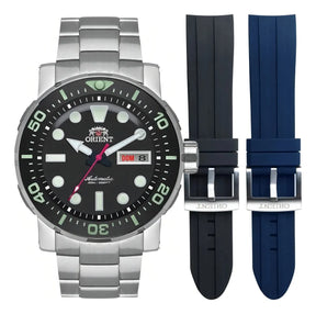 Relogio Orient Poseidon Automático Preto/Azul Driver - NH3SS003D1SX