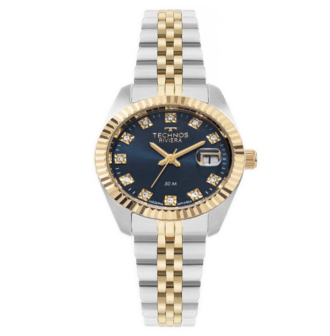 Relógio Technos Masculino Riviera Dourado - Referência: 2350AM/1A