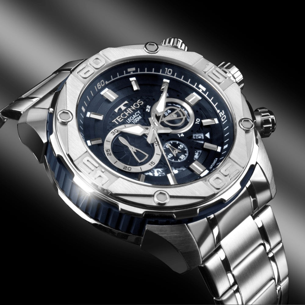 Relógio Technos Masculino Legacy Prata JS26AEZ/T1P