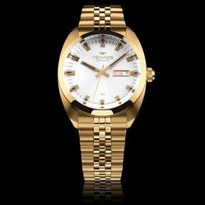 Relógio Technos Masculino Day-Date Automatico Dourado - 8205ON/1K