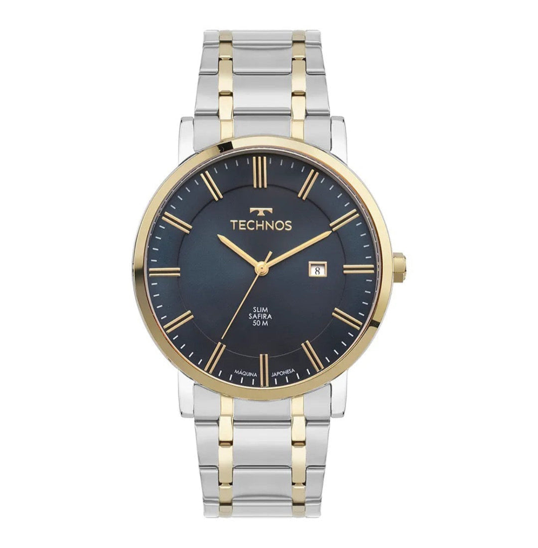 Relógio Technos Masculino Slim Bicolor - Linha Safira - GM10YX/1A