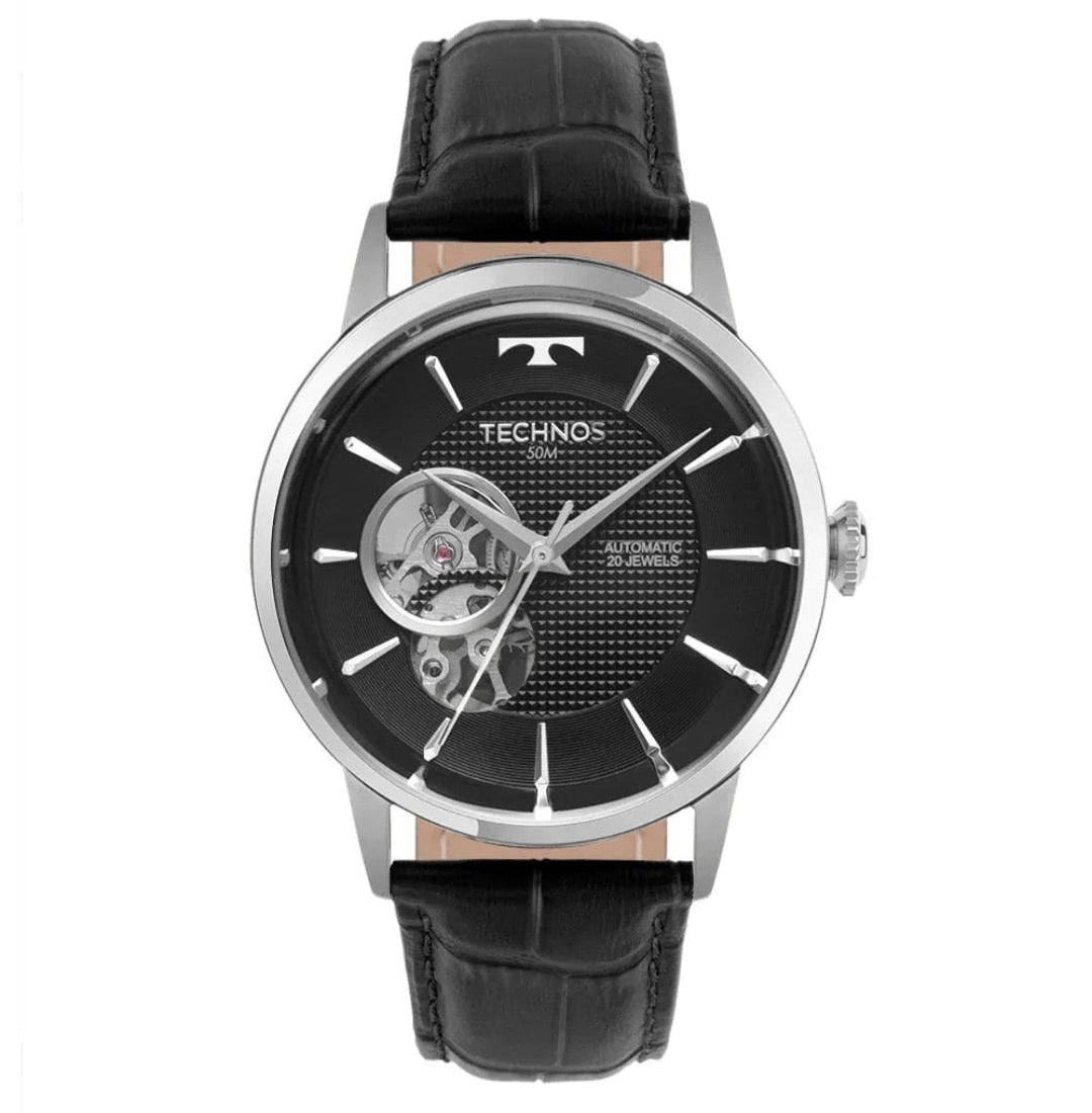 Relógio Technos Masculino Automático Prata - Linha Open-Heart - G3265BA/0P