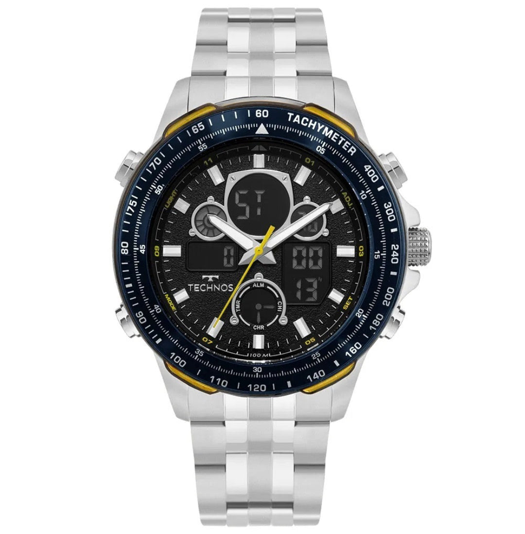 Relógio Technos Masculino Digitech Prata - BJ4130AB/1P