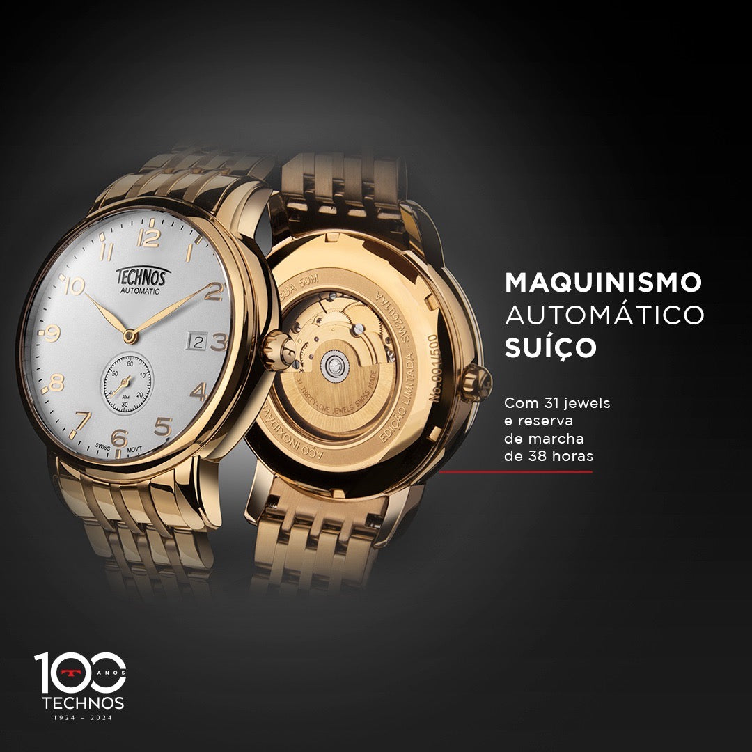 Relógio Technos Automático Homenagem aos 100 anos - SW2601AA/T1B