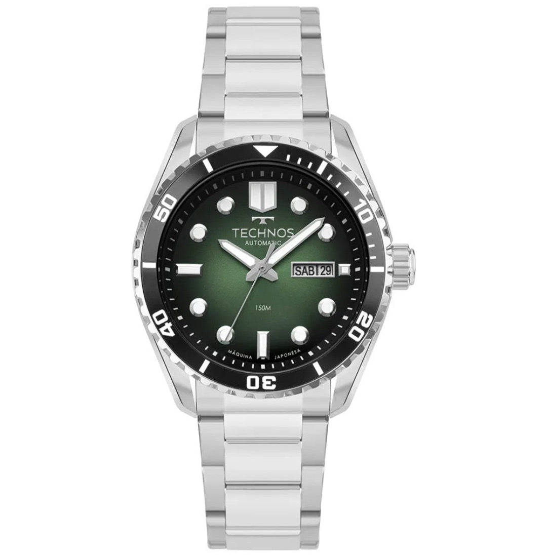 Relógio Technos Masculino Automático Prata - 8205OX/1V