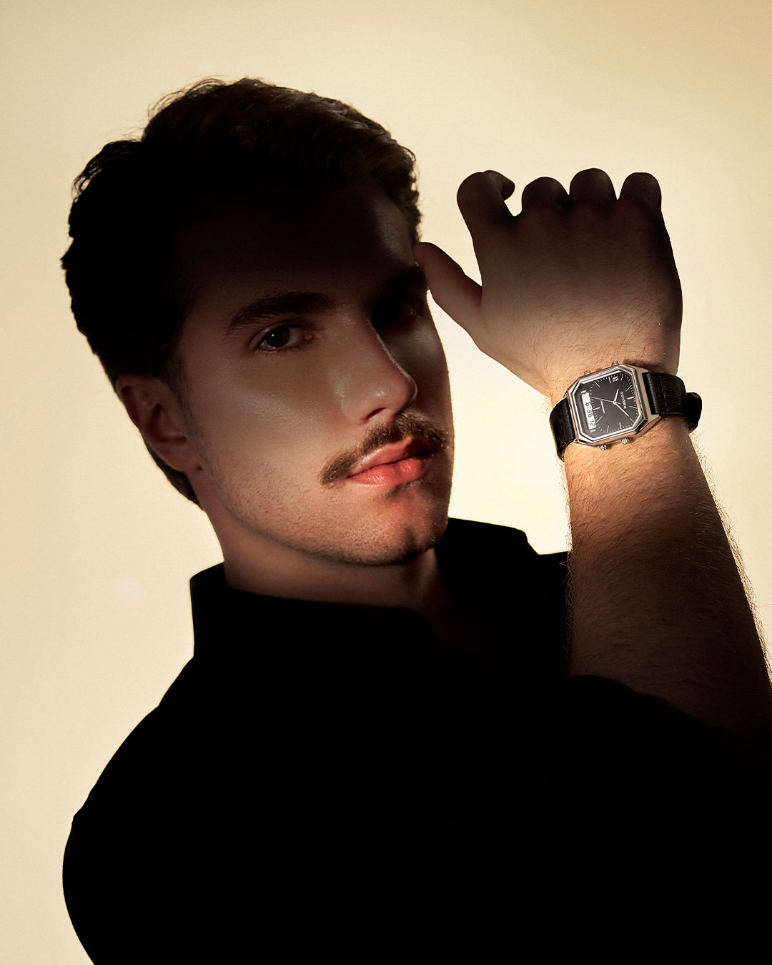 Relógio Mondaine Masculino Quadrado Prata Anadigi – Couro - Ref: 32900G0MVNO3