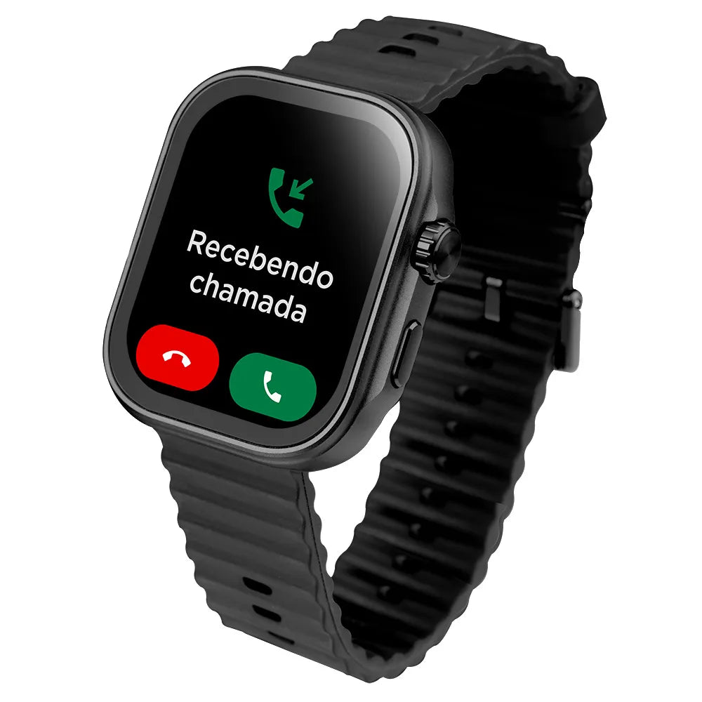 Smartwatch Technos Connect Max Call Preto - TMAXCAA/9P