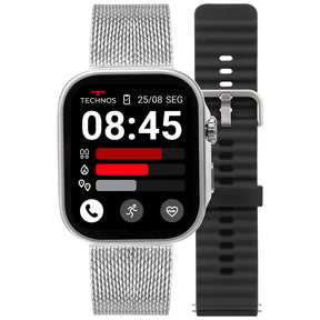 Smartwatch Technos Connect Max Call Prata TMAXCAB/9K