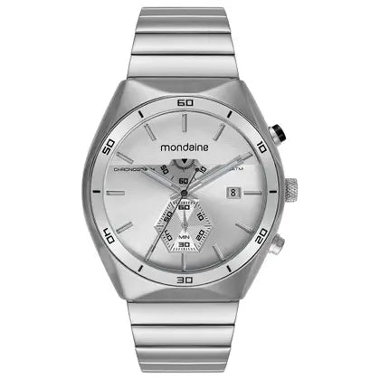 Relógio Mondaine Masculino Casual Prata – Ref. 32879G0MVNE1