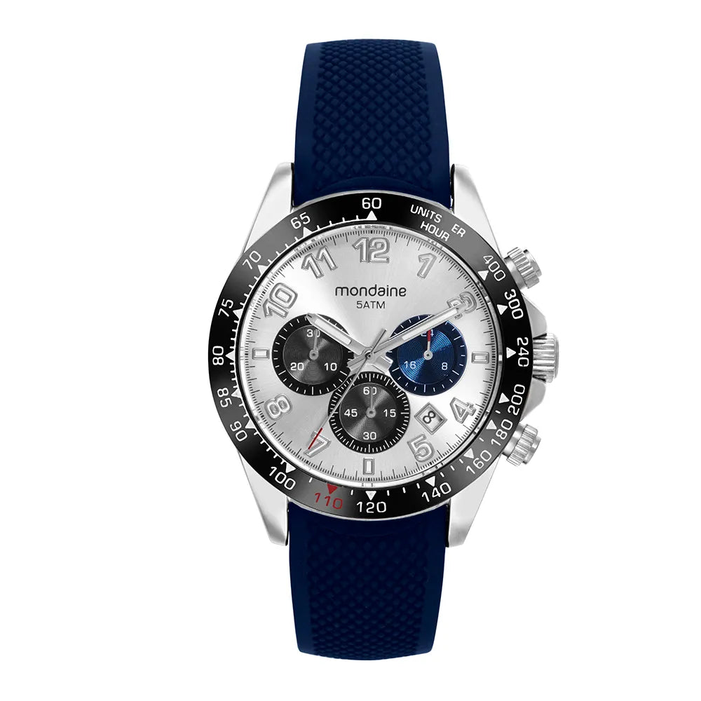 Relógio Mondaine Masculino Cronógrafo Silicone Bicolor – Ref. 32815G0MVNI3