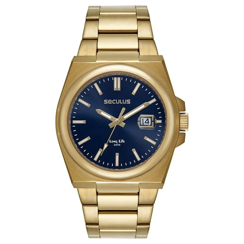 Relógio Seculus Datejust Oysterquartz Azul - Referência: 44263GPSVDA3