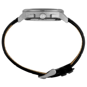 Relógio Seculus Masculino Cronógrafo Vidro Abaulado Couro Prata - Referência: 44258G0SVNC1
