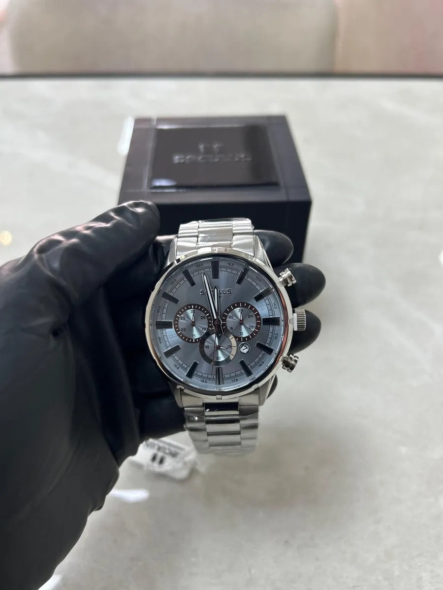 Relogio Seculus Carrera Chronograp Azul - Referência: 44283G0SVNA1
