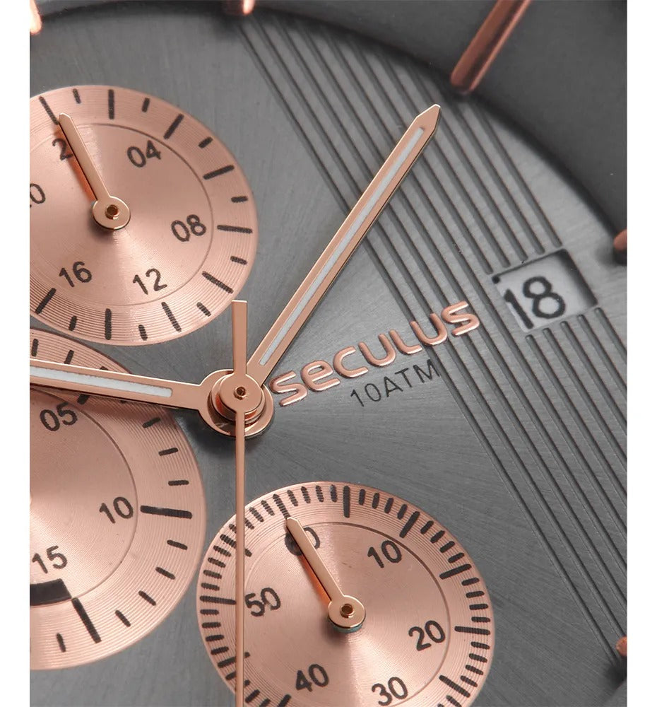 Relógio Seculus Masculino Cronógrafo Prateado - Referência: 44271G0SVNA1