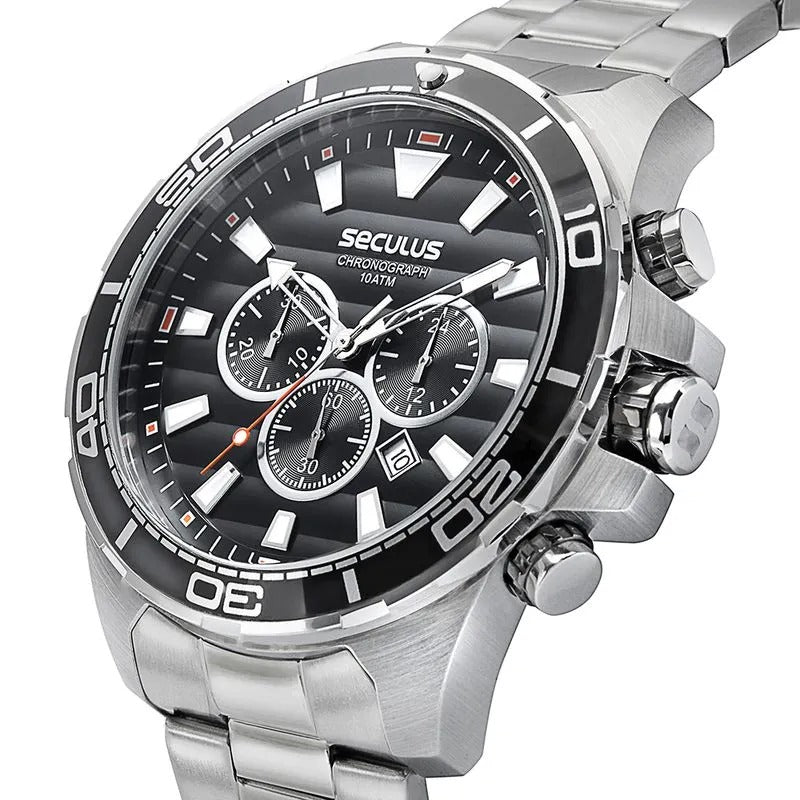 Relógio Seculus Daytona Cronógrafo Prata Referência: 44076G0SVNA3