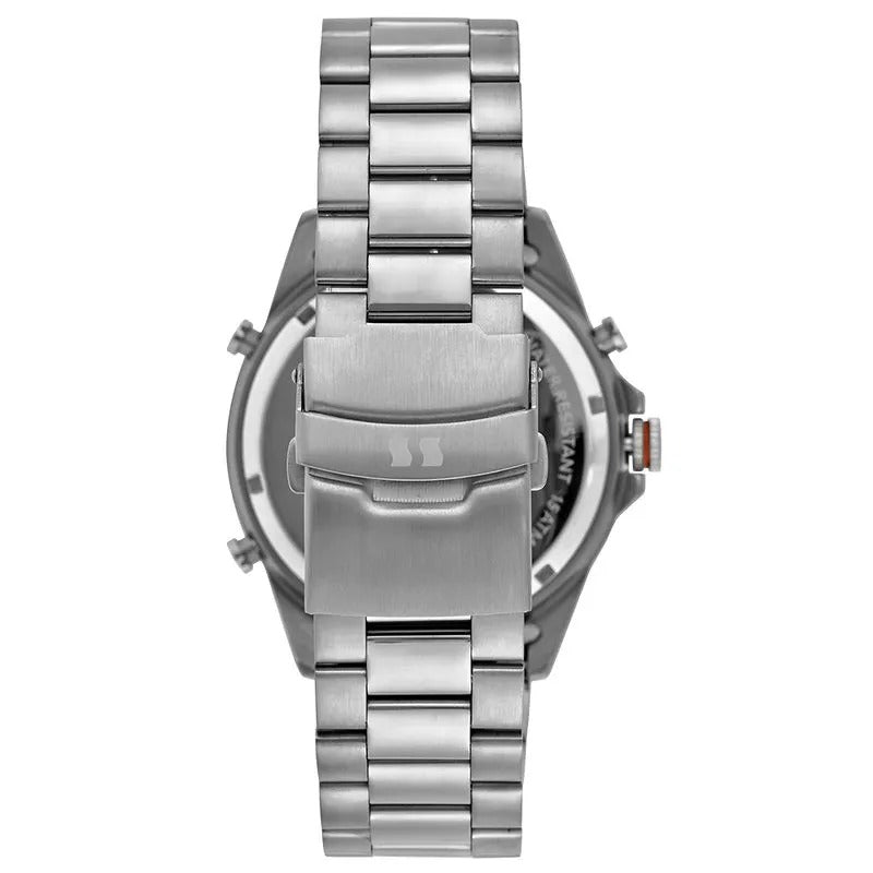 Relógio Seculus  Masculino Anadigi Prata Catraca Giratória - Referência: 44270G0SVNA1