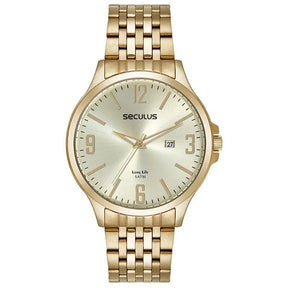 Relógio Seculus Ocean Star Dourado Referência: 44213GPSVDA2