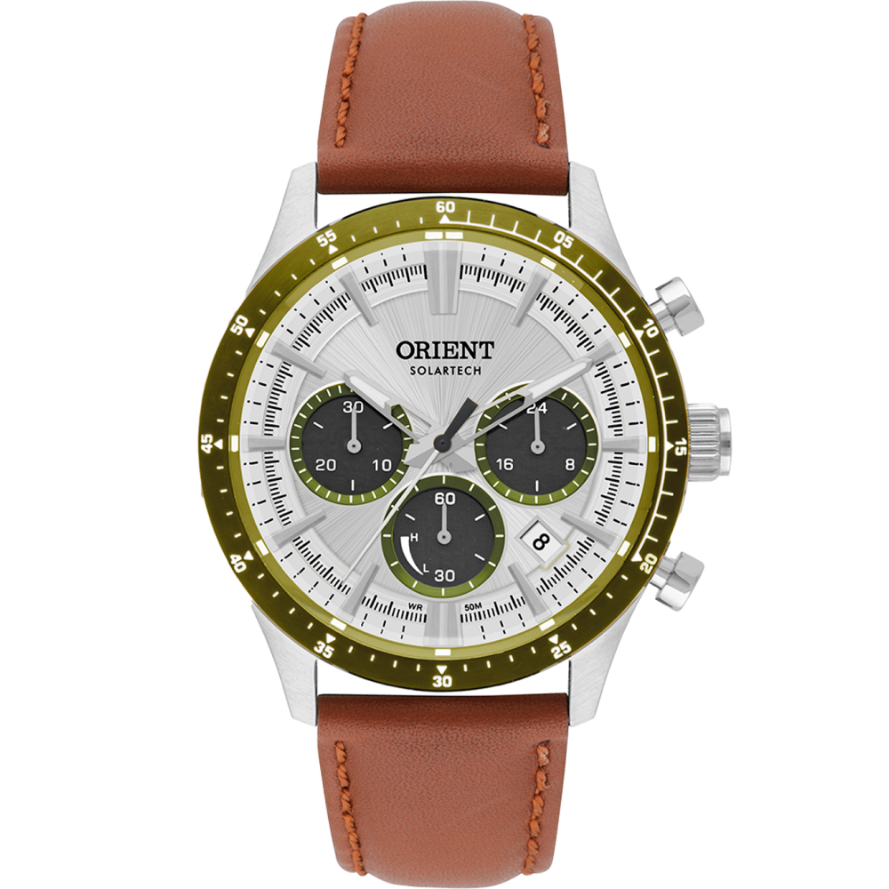 Relógio ORIENT Masculino Sport Cronógrafo SolarTech - MBSCC065S1MX